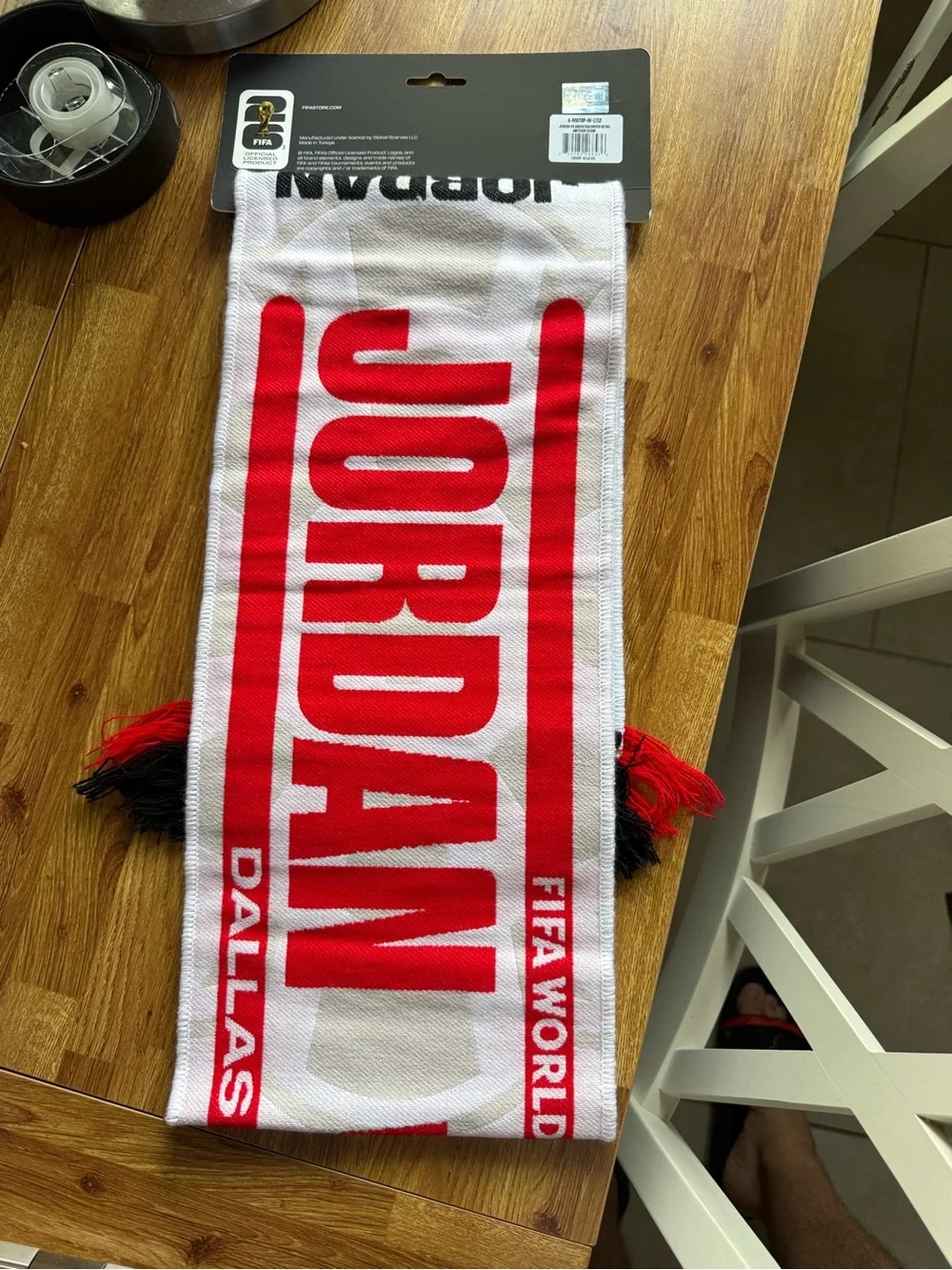 World Cup 2026 Red & White Fan Scarf argentina jordan gameday souvenir messi